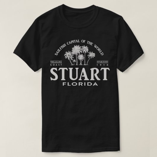 T-shirt Stuart FL Sailfish Capitale mondiale du souvenir (Design devant)