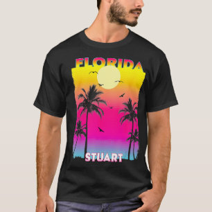 T-shirt Stuart Florida Fl été coucher vintage de soleil