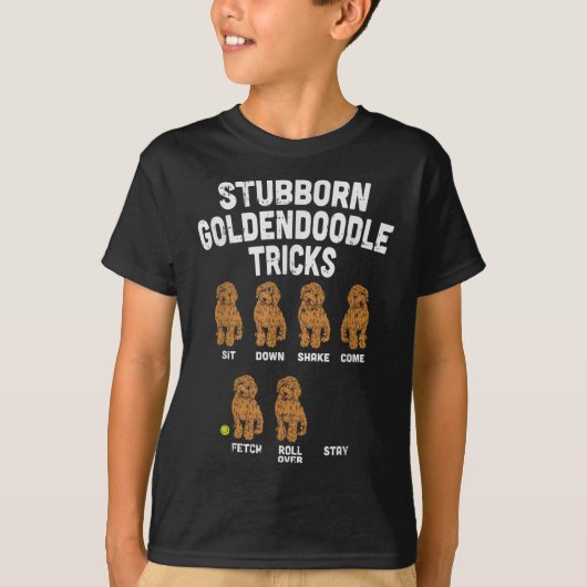 T-shirt Stubborn Goldendoodle Tricks Funny Dog Trainer Mam (Devant)