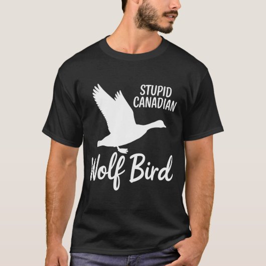 T-shirt Stud Canadian Wolf Bird Funny  (Devant)