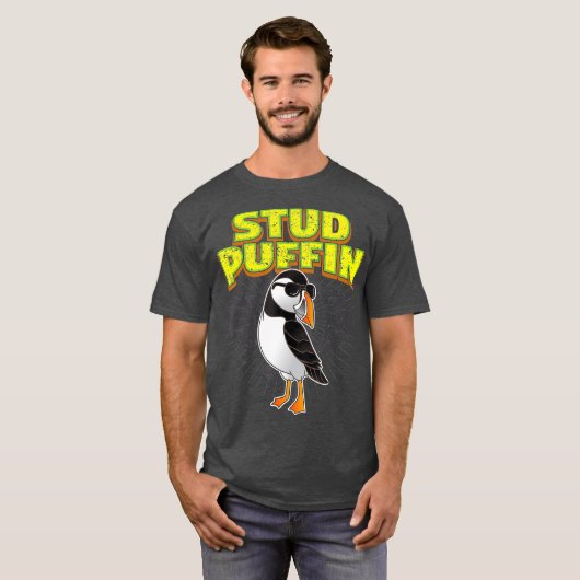T-shirt Stud Puffin  Funny Seabird Stud Muffin  Bird (Devant entier)