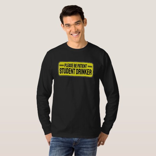 T-shirt Student Drinker Drinking 1 (Devant entier)