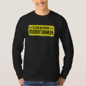 T-shirt Student Drinker Drinking 1 (Devant)