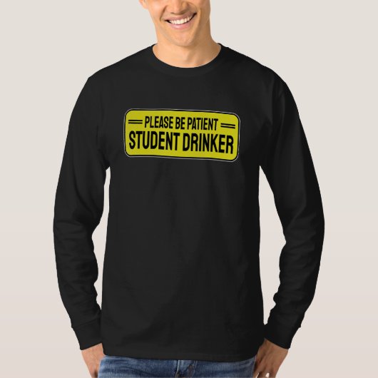 T-shirt Student Drinker Drinking 1 (Devant)