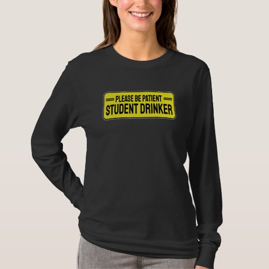 T-shirt Student Drinker Drinking 1 (Devant)