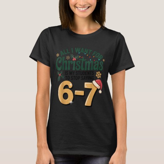 T-shirt Students Saying 6-7 67 Six Seven Funny Teacher Chr (Devant)