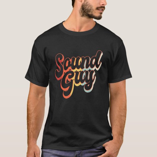 T-shirt Studio Audio Engineer Retro Sound Guy Tech 1 (Devant)