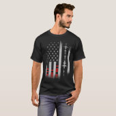 T-shirt Studio Audio Engineer USA Flag Sound Guy Tech (Devant entier)