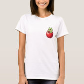T-shirt Studious Apple Bookworm Character (Devant)