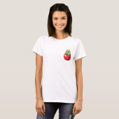 T-shirt Studious Apple Bookworm Character (Devant entier)