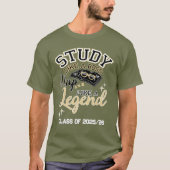 T-shirt Study Like a Boss, Nap Like a Legend, College gift (Devant)