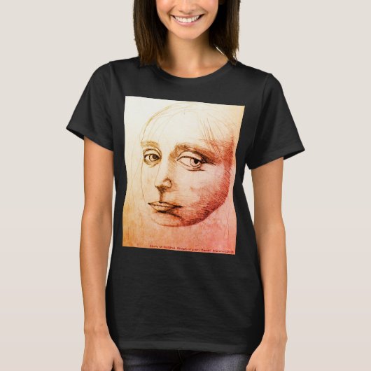 T-shirt Study of da Vinci, Sketch of a girl, D.C.B. (Devant)