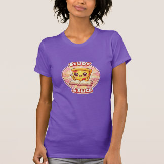 T-shirt Study & Slice Pizza Shirt – Cute Kawaii Teen Tee
