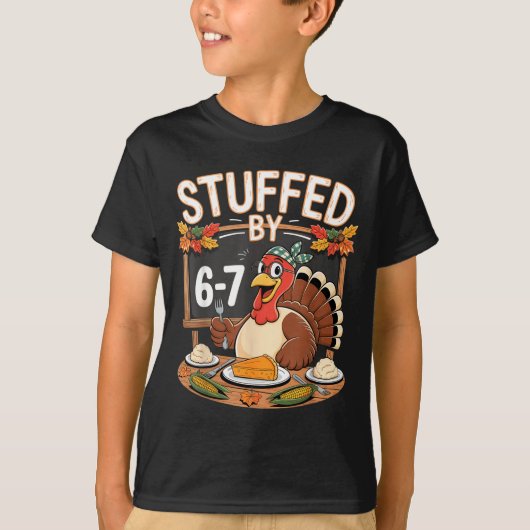 T-shirt Stuffed By 67 Funny Teacher 67 Thanksgiving Turkey (Devant)