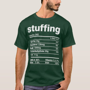 T-shirt Stuffing Nutrition Facts Thanksgiving Costume 1