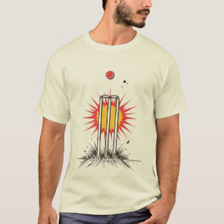 T-shirt Stumps Shattered T20 Cricket Graphic Tee