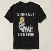 T-shirt Stunt Boy Sign Here Get Well Soon Broken Arm Surge (Design devant)