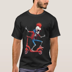 T-shirt Stunt Scooter Skeleton Scooter Cool pour enfants