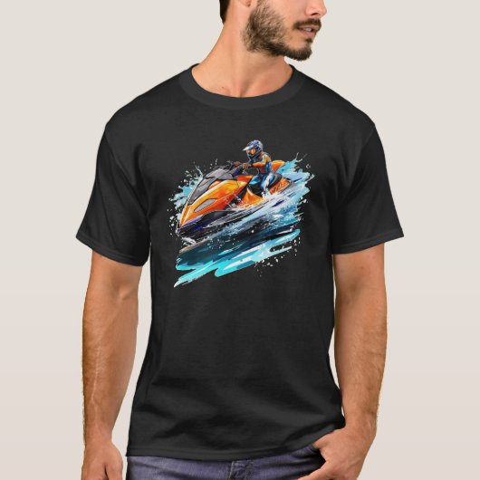 T-shirt Stunts cool avec Jet Ski pour Water Sport (Devant)