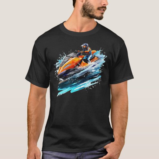 T-shirt Stunts cool avec Jet Ski pour Water Sport (Devant)