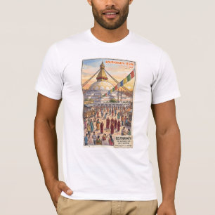 T-shirt Stupa sacré de Boudhanath Yeux de Bouddha Art népa