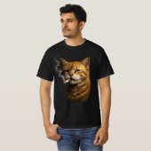 T-shirt Stupid Cool Funny Cat Meme — Orange Cat Smoking  (Devant entier)