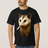 T-shirt Stupid Cool Funny Opossum Meme | Fumer Possum wi (Devant)