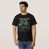 T-shirt Stupid Cool Funny Racoon Smoking Cigarette (Devant entier)