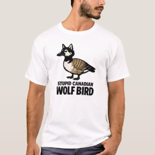 T-shirt Stupide Oiseau Loup Canadien – Mem Animal