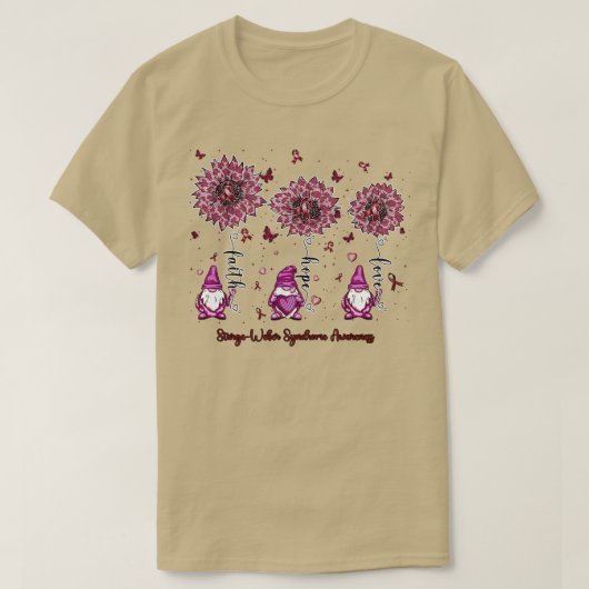 T-shirt SturgeWeber Syndrome Sensibilisation gnome foi esp (Design devant)