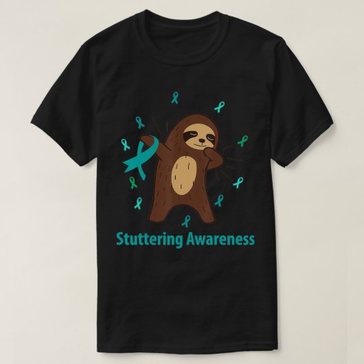 T-shirt Stutter Sensibilisation Stutter Ruban Connexe (Design devant)