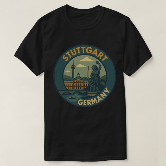 T-shirt Stuttgart Germany City Art (Design devant)