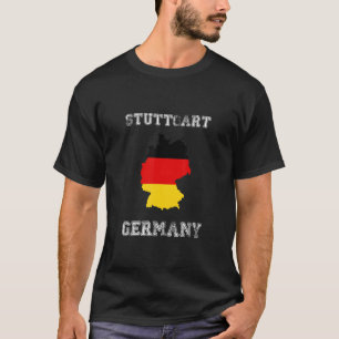 T-shirt Stuttgart Germany Vintage Germany Flag Map Design