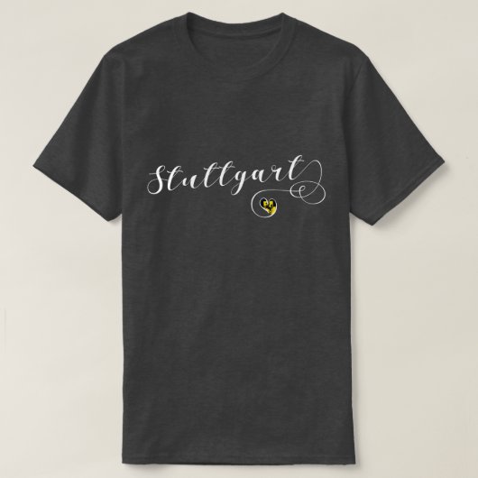 T-shirt Stuttgart Heart, Bade-Wurtemberg, Allemagne (Design devant)