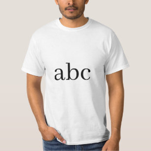 T-shirt Style ABC
