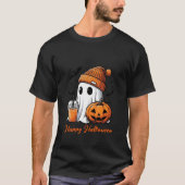 T-shirt Style adorable Éffrayant : Joli Ghost Halloween dr (Devant)