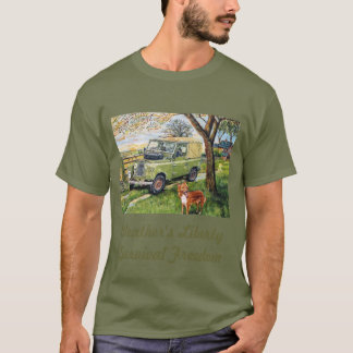 T-shirt Style ancien Land Rover de "ferme"