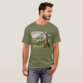 T-shirt Style ancien Land Rover de "ferme" (Devant entier)