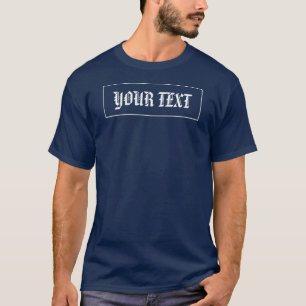 T-shirt Style ancien texte personnalisable Modèle Mens