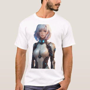 T-shirt Style anime féminin Cyborg