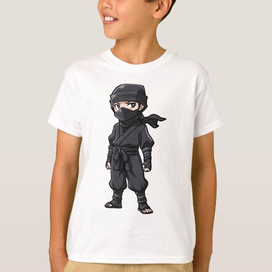 T-shirt Style Anime Ninja Guerriers Garçons Fête d'anniver (Devant)