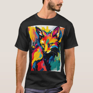 T-shirt Style années 1960 Renard Abstrait Super