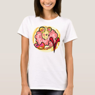 T-shirt Style années 1970 Aries Peinture avec Symbole