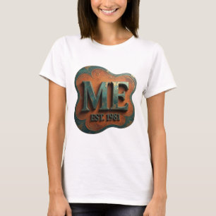 T-shirt Stylé Argent ME EST 1981 Impression