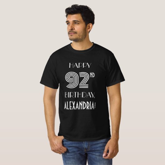 T-shirt Style Art Déco Inspiré 92e Fête d'anniversaire Che (Devant entier)