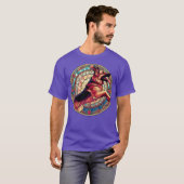 T-shirt Style Art Nouveau Berger allemand Alsace Chien (Devant entier)