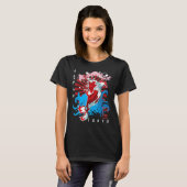 T-shirt Style asiatique Yin Yang Koi Poisson Design (Devant entier)