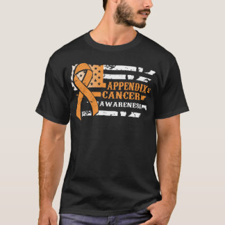 T-shirt Style Awkward USA Drapeau Anal Cancer Sensibilisat