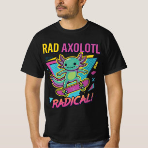 T-shirt Style Axolotl Vintage 90 néon Skateboard Rad