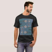 T-shirt Style aztèque Turquoise Rustique (Devant entier)